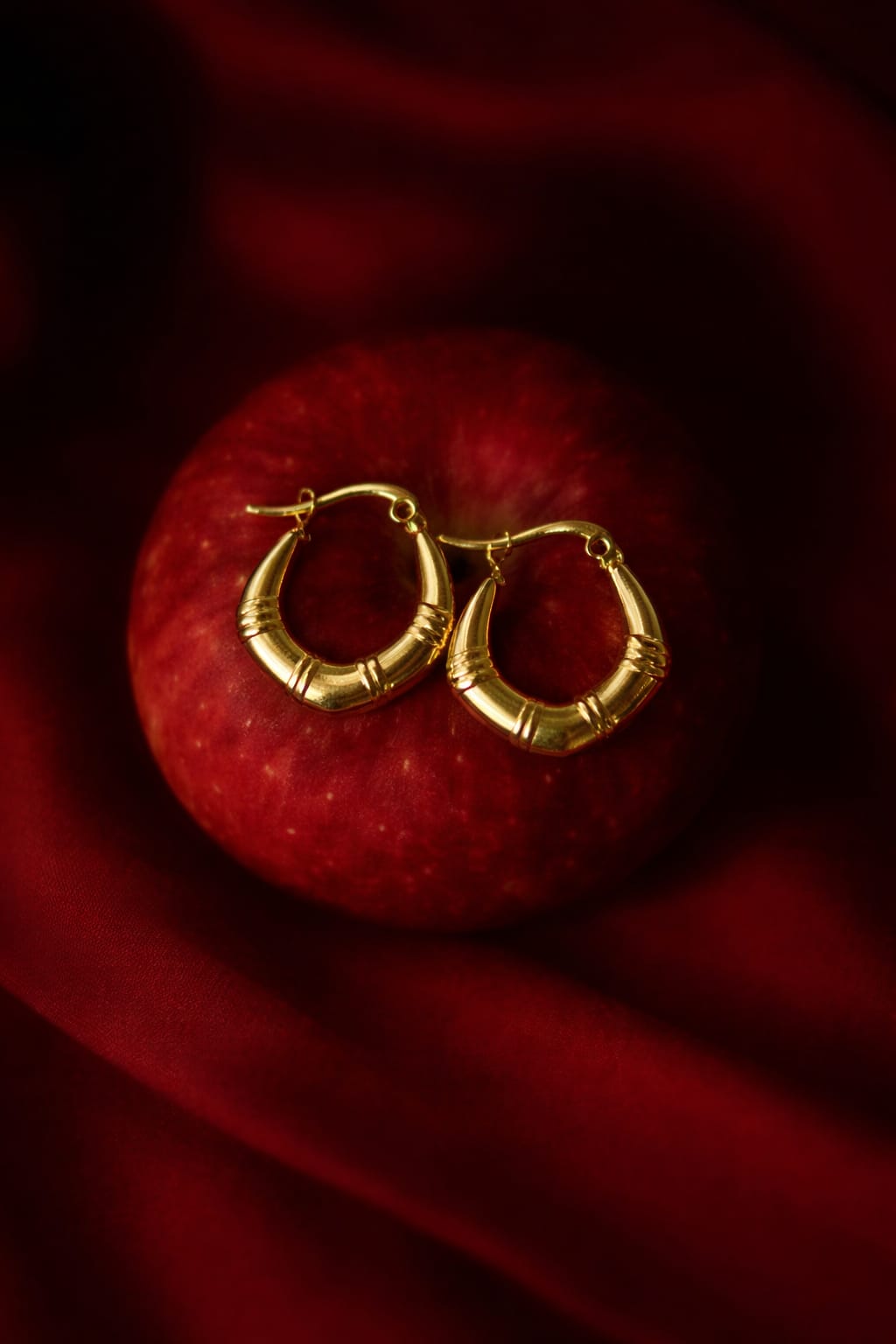 Textured Gold Hoop Earrings | Minimal Chic Daily Wear Hoops | Isha Elite