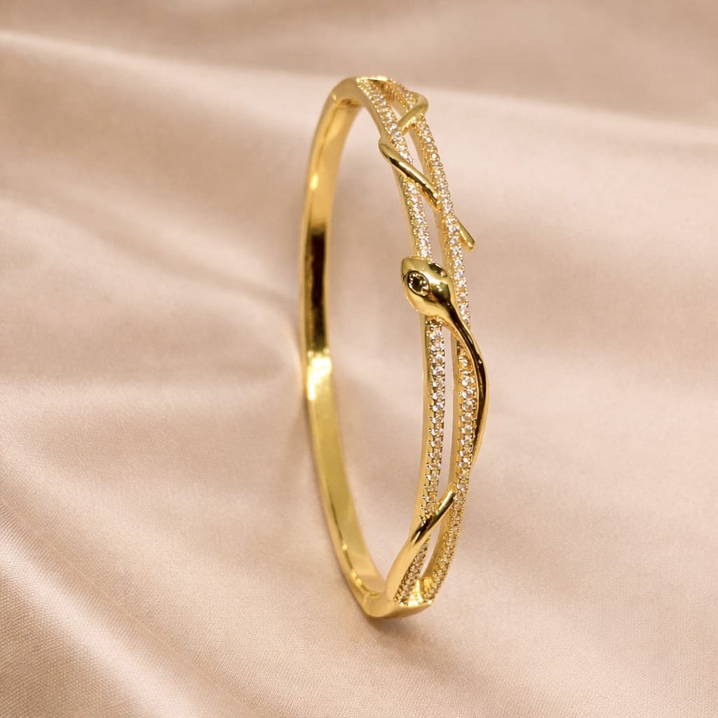 Golden Serpent Luxe Kada | Isha Elite 💎