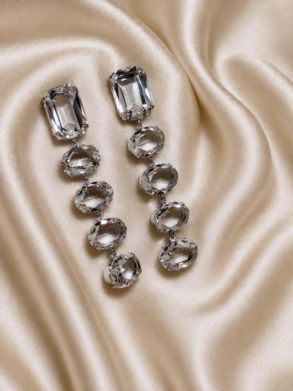 Crystal Cascade Drop Earrings – Isha Elite